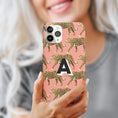 Load image into Gallery viewer, Personalized Large Initial Phone Case, Animal Print