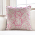 Load image into Gallery viewer, Personalized Pink Roses Bow Coquette Pillow Cover