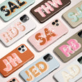 Load image into Gallery viewer, Personalized Large Initial Phone Case, Boho Colors