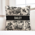 Load image into Gallery viewer, Toile Black Pattern Pillow Cover