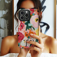 Load image into Gallery viewer, Personalized Large Initial Phone Case, Watercolor Flowers