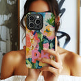 Load image into Gallery viewer, Personalized Large Initial Phone Case, Floral Pattern