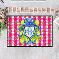 Load image into Gallery viewer, Door Mat, Personalized Mat, Outdoor or Indoor Mat, Floor Entry Mat, Large Doormat, Hydrangeas, Preppy, Green Vines, Name and Initial Gift