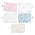 Load image into Gallery viewer, Fancy Rose Pattern Desk Pad, Personalized Cushion Pad, Monogram Desk Blotter Mat, Large Mouse Pad, Makeup Mat Pad, Love Ribbons, Pink, Blue