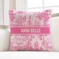 Load image into Gallery viewer, Toile Pattern Pink Pillow Cover