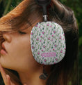 Load image into Gallery viewer, Personalized Airpods Max Covers, Custom Air Pod Max, Snap Headphone Protective Cover, Initials,Letters, Dainty Love Fancy Flowers, Florals