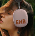Load image into Gallery viewer, Personalized Airpods Max Covers, Custom Air Pod Max, Snap Headphone Protective Cover, Initials, Letters, Monogram, Large Shadow Initials, Popular, Trendy, Classy,High QualityAirpods Max, pink, blue, green, tan, boho, peach, orange, red
