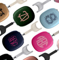 Load image into Gallery viewer, Personalized Airpods Max Covers, Custom Air Pod Max, Snap Headphone Protective Cover, Initials, Letters, Monogram, Large Shadow Initials, Popular, Trendy, Classy,High QualityAirpods Max, pink, blue, green, tan, boho, peach, orange, red
