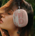 Load image into Gallery viewer, Personalized Airpods Max Covers, Custom Air Pod Max, Snap Headphone Protective Cover, Initials, Letters, Monogram, Large Shadow Initials, Popular, Trendy, Classy,High QualityAirpods Max, pink, blue, green, tan, boho, peach, orange, red