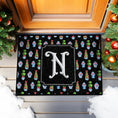 Load image into Gallery viewer, Christmas Custom Door Mat, Personalized Mat, Outdoor or Indoor, Floor Entry Mat, Doormat, Holiday, Preppy, Ginger Jar, Chinoiserie, Topiary