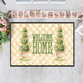 Load image into Gallery viewer, Door Mat, Personalized Mat, Outdoor or Indoor Mat, Floor & Entry Mat, Large Doormat, Topiary, Spring Summer Porch Decor, Toile, chinoiserie