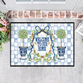 Load image into Gallery viewer, Door Mat, Personalized Mat, Outdoor or Indoor Mat, Floor & Entry Mat, Large Doormat, Topiary, Porch Decor, Olive Tree, Ginger Jar, Bamboo
