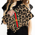 Load image into Gallery viewer, Custom Accessory Zip Bag, Pouch, Clutch, Makeup, Travel, Tech,Monogram, Personalized, Letter, Initial, Leopard, Cheetah, Stripe