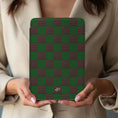 Load image into Gallery viewer, Personalized Kindle Case, Paperwhite 7”,Colorsoft Signature 2024, Custom Cover, Handle, Initials, Checker, Name, Green, Pink, Red