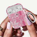 Load image into Gallery viewer, Personalized AirPods Case, AirPods Pro, Gen 1, 2,Custom Cover, Monogram, Large Initials, Top Seller, Blue Pink Designer Toile, Antique