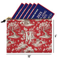 Load image into Gallery viewer, Custom Mahjong Card Zip Accessory Bag, Pouch, Game, Chinoiserie, Card Holder, Monogram, Personalized, Letter, Initial, Dice, Toile, Gift