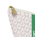 Load image into Gallery viewer, Custom Zip Bags, Pouch, Travel, Tech, Monogram, Personalized, Letter, Initial, Makeup, Cords, Accessory, Preppy Grand Millennial, Flowers