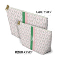 Load image into Gallery viewer, Custom Zip Bags, Pouch, Travel, Tech, Monogram, Personalized, Letter, Initial, Makeup, Cords, Accessory, Preppy Grand Millennial, Flowers
