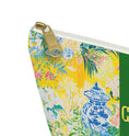 Load image into Gallery viewer, Custom Zip Bags, Pouch, Travel, Tech, Monogram, Personalized, Letter, Initial, Makeup, Accessory, Chinoiserie, Ginger Jar, Japenese Yellow