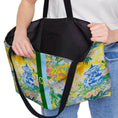 Load image into Gallery viewer, Custom Tote Bag, Large Travel Bag, Overnight, Monogram, Personalized, Letter, Initial, Preppy, Chinoiserie, Ginger Jar, Japenese Blue Green