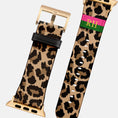 Load image into Gallery viewer, Personalized Apple Watch Band, Custom Strap, Smart Watch, 38, 40, 41, 42, 44, 45, 49, 3 4 5 6 7 8 9 10 SE, Initials, Leopard Cheetah Stripe