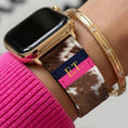 Load image into Gallery viewer, Personalized Apple Watch Band, Custom Strap, Smart Watch, 38, 40, 41, 42, 44, 45, 49, 3 4 5 6 7 8 9 10 SE, Initials, Printed Cowhide