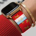 Load image into Gallery viewer, Personalized Apple Watch Band, Custom Strap, Smart Watch, 38, 40, 41, 42, 44, 45, 49, 3 4 5 6 7 8 9 10 SE, Initials, Zebra Stripe