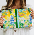 Load image into Gallery viewer, Custom Zip Bag, Makeup Bag, Travel Pouch, Tech, Monogram, Personalized, Letter,Initial, Preppy, Chinoiserie, Ginger Jar, Japenese Blue Green