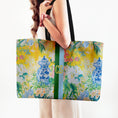 Load image into Gallery viewer, Custom Tote Bag, Large Travel Bag, Overnight, Monogram, Personalized, Letter, Initial, Preppy, Chinoiserie, Ginger Jar, Japenese Blue Green