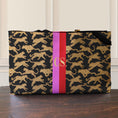 Load image into Gallery viewer, Custom Tote Bag, Large Travel Bag, Overnight, Monogram, Personalized, Letter, Initial, Leopard Cheetah, Preppy, Stripe, Red, Pink, Green