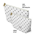Load image into Gallery viewer, Custom Zip Bags, Pouch, Travel, Tech, Monogram, Personalized, Letter,Initial, Makeup, Accessory, Polka Dots, Brown, Pink, Green, Red, Blue