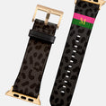 Load image into Gallery viewer, Personalized Apple Watch Band, Custom Strap, Smart Watch, 38, 40, 41, 42, 44, 45, 49, 3 4 5 6 7 8 9 10 SE, Initials, Leopard Cheetah Stripe