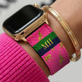Load image into Gallery viewer, Personalized Apple Watch Band, Custom Strap, Smart Watch, 38, 40, 41, 42, 44, 45, 49, 3 4 5 6 7 8 9 10 SE, Initials, Leopard Cheetah Stripe