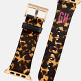 Load image into Gallery viewer, Personalized Apple Watch Band, Custom Strap, Smart Watch, 38, 40, 41, 42, 44, 45, 49, 3 4 5 6 7 8 9 10 SE, Letter, Initials, Tortoise Stripe