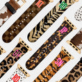Load image into Gallery viewer, Personalized Apple Watch Band, Custom Strap, Smart Watch, 38, 40, 41, 42, 44, 45, 49, 3 4 5 6 7 8 9 10 SE, Letter, Initials, Tortoise Stripe