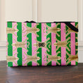 Load image into Gallery viewer, Custom Tote Bag, Large Travel Bag, Monogram, Rope, Personalized, Letter, Initial, Preppy, Leopard Cheetah Rug, Stripes, Mahjong Bag, Gift