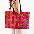 Load image into Gallery viewer, Custom Tote Bag, Large Travel Bag, Monogram, Rope, Personalized, Letter, Name, Initial, Preppy, Tiger Rug, Stripes, Mahjong Bag, Gift