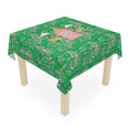 Load image into Gallery viewer, Custom Mahjong Tablecloth, Card Game Cover, Monogram, Personalized, Letter, Initial, Chinoiserie, Leopard, Cheetah, Umbrella, Pink, Green
