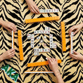 Load image into Gallery viewer, Custom Mahjong Tablecloth, Card Game Table Cover, Monogram, Personalized, Initials, Trendy Colors, Popular, Animal Zebra Pattern