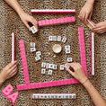 Load image into Gallery viewer, Custom Mahjong Tablecloth, Card Game Table Cover, Monogram, Personalized, Initials, Trendy Colors, Popular, Animal Leopard Cheetah Pattern