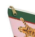 Load image into Gallery viewer, Custom Mahjong Zip Bag, Tile Pouch, Games, Large, Monogram, Personalized, Letter, Initial, Chinoiserie, Preppy, Tibetan Tiger, Stripes