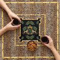 Load image into Gallery viewer, Custom Mahjong Tablecloth, Card Game Table Cover, Monogram, Personalized, Letter, Initial, Preppy, Cheetah, Leopards, Pagoda, Bamboo, Green