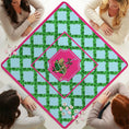 Load image into Gallery viewer, Custom Mahjong Mat, Personalized, Monogrammed, Letter, Initial, Cottage Core, Preppy, Leopard Cheetah Parasol, Umbrella
