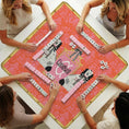 Load image into Gallery viewer, Custom Mahjong Mat, Personalized, Monogrammed, Letter, Initial, Preppy, Staffordshire Dogs, Chinoiserie, Pagoda