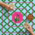 Load image into Gallery viewer, Custom Mahjong Tablecloth, Card Game Table Cover, Monogram, Personalized, Letter, Initial, Preppy, Cheetah, Leopards,Umbrella, Pink, Green