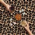 Load image into Gallery viewer, Custom Mahjong Tablecloth, Card Game Table Cover, Monogram, Personalized, Initials, Trendy Colors, Popular, Animal Leopard Cheetah Pattern