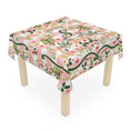 Load image into Gallery viewer, Custom Mahjong Tablecloth, Card Game Table Cover, Monogram, Personalized, Letter, Initial, Preppy, Flowers, Cottage Core, Peachy Pink, Green