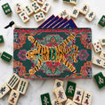 Load image into Gallery viewer, Custom Mahjong Tile Zip Bag, Card Pouch, Game Bag, Preppy, Monogram, Personalized, Letter, Initial, Tiebtan Tiger Oriental Rug, Animal