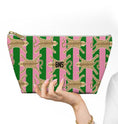 Load image into Gallery viewer, Custom Zip Mahjong Card Bag, Monogram, Personalized, Letter, Initial, Travel Pouch, Tech, Chinoiserie, Preppy, Leopard, Cheetah Rug, Stripes