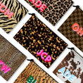 Load image into Gallery viewer, Custom Mahjong Zip Bag, Tile Pouch, Game Bag, Preppy, Large, Monogram, Personalized, Letter, Initial, Tortoise, Leopard